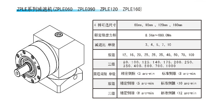 ZPLE係列(lie)精(jing)密行星(xing)減(jian)速(su)機